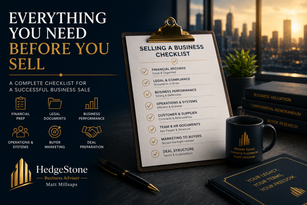 Selling a Business Checklist: Everything You Need Before You Sell